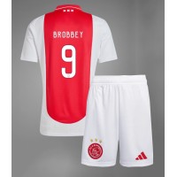 Ajax Brian Brobbey #9 Fußballbekleidung Heimtrikot Kinder 2024-25 Kurzarm (+ kurze hosen)